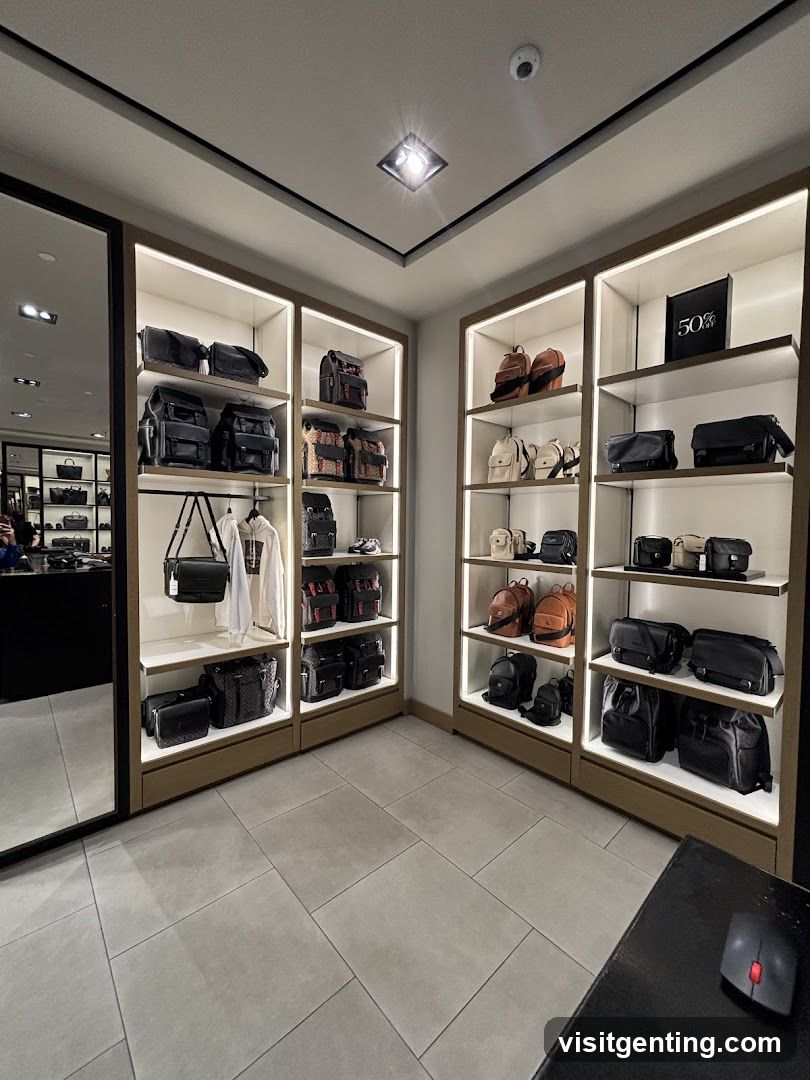 Interior of luxury goods store