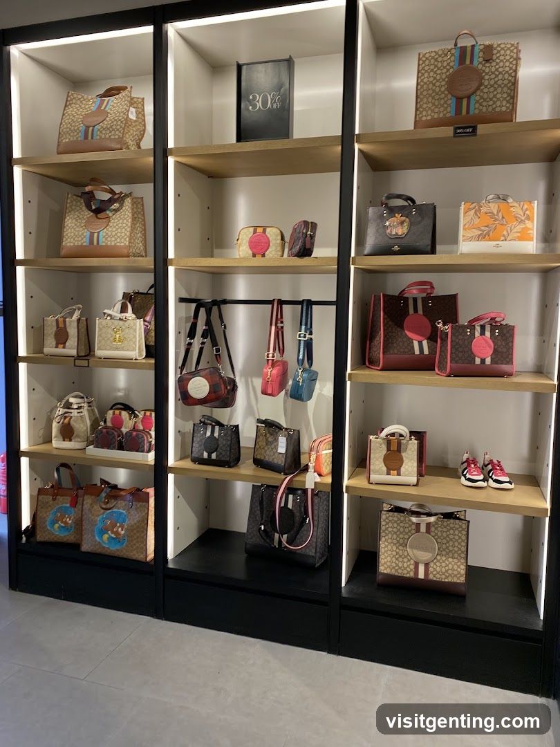 Store Display of Handbags