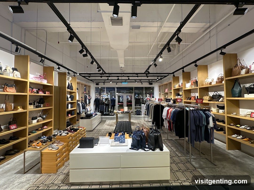Interior of retail store