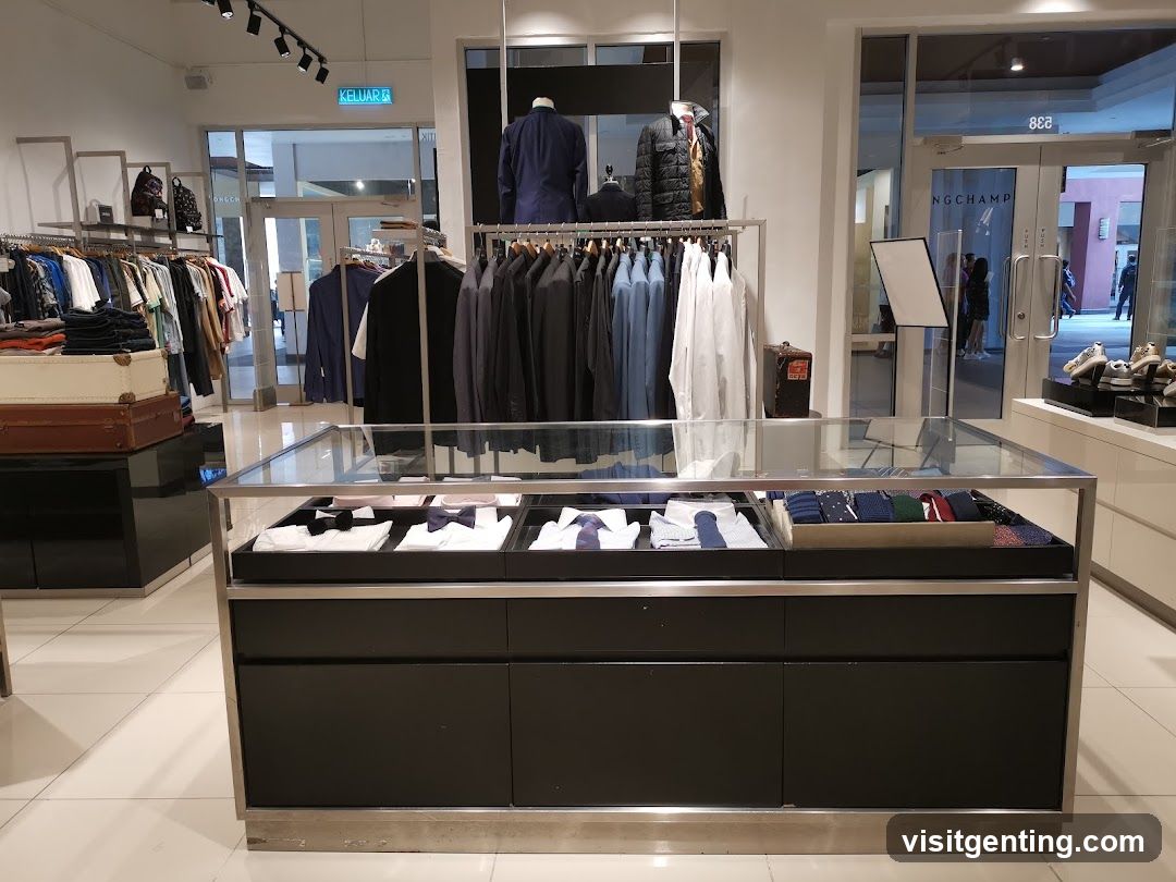 Interior of clothing store