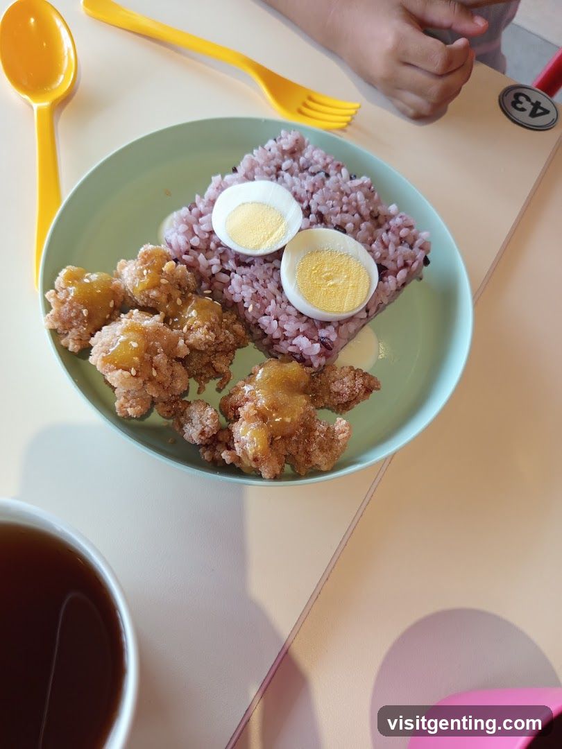 Meal at dining table