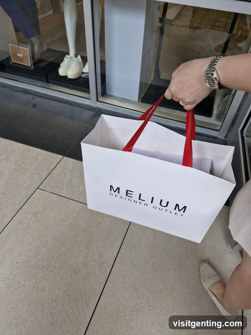Shopping bag at storefront