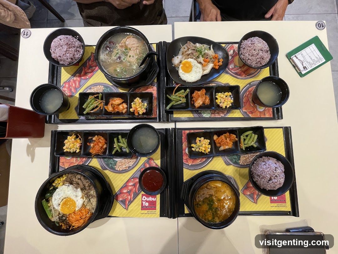 Dinner Table Setup at Dubu Yo