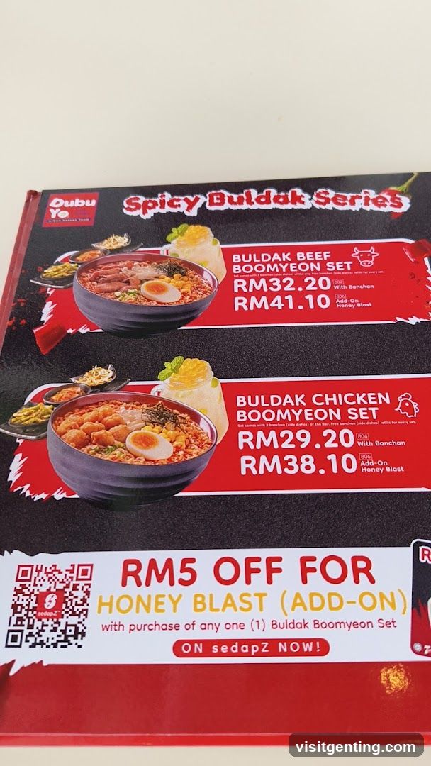 Spicy Bulldak Series Menu Ad