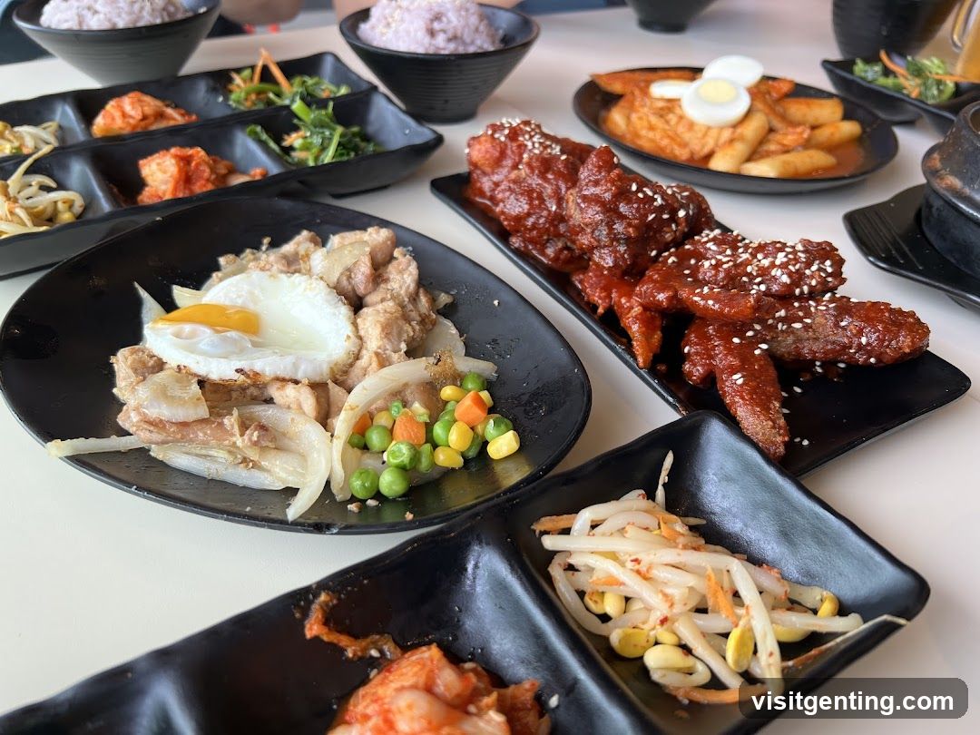 Korean meal spread