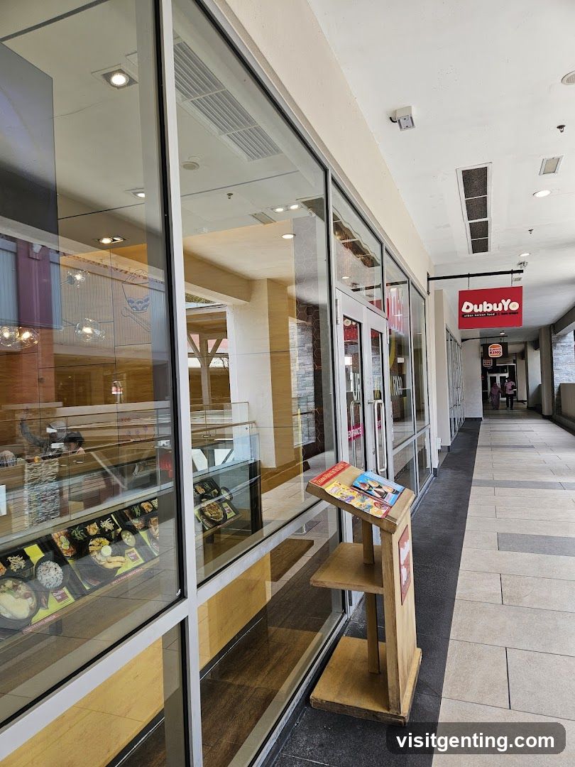 Shopping Mall Corridor with Restaurant Frontage