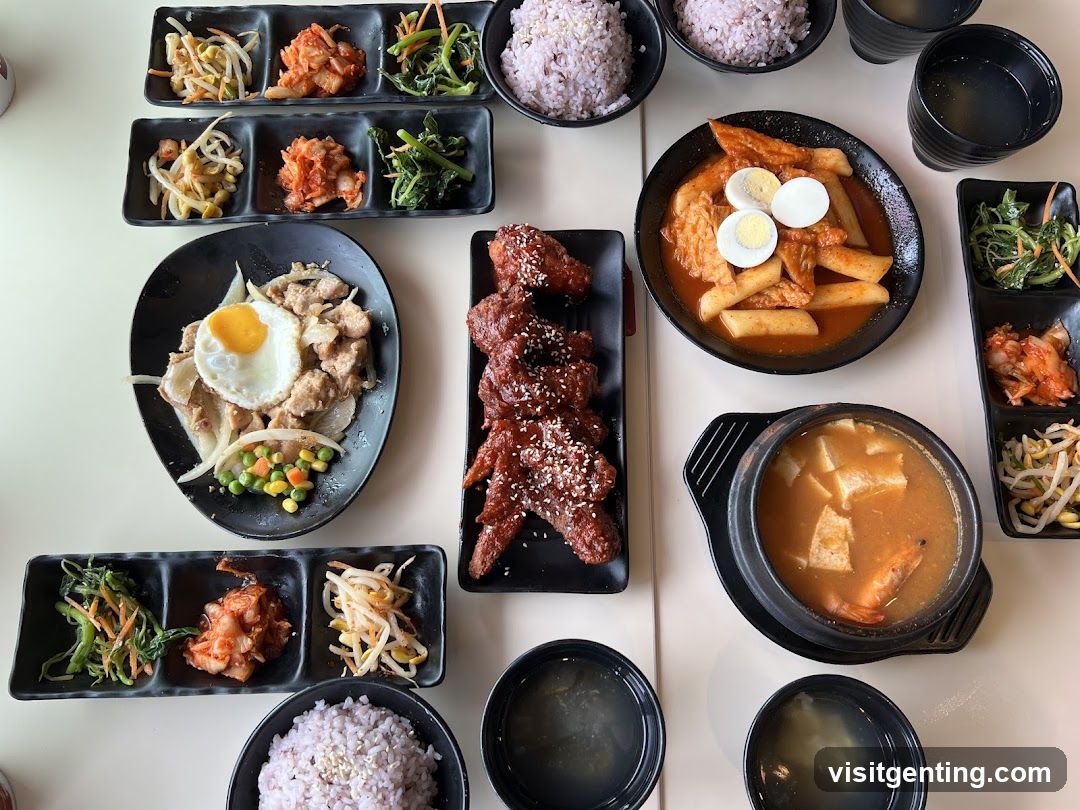 Korean meal spread