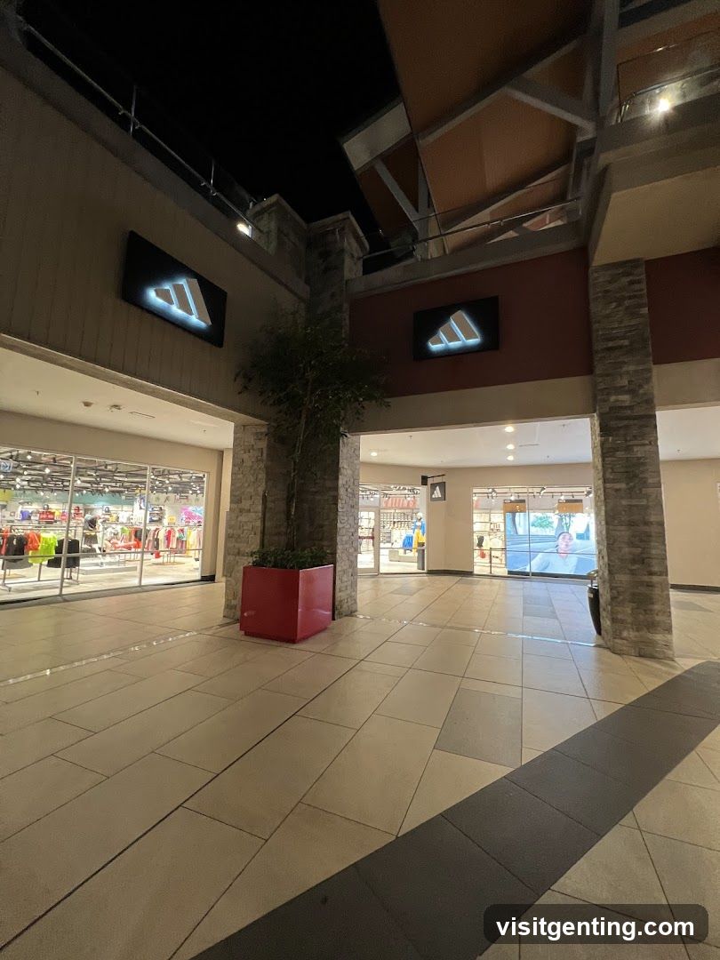 Shopping Mall Interior at Night