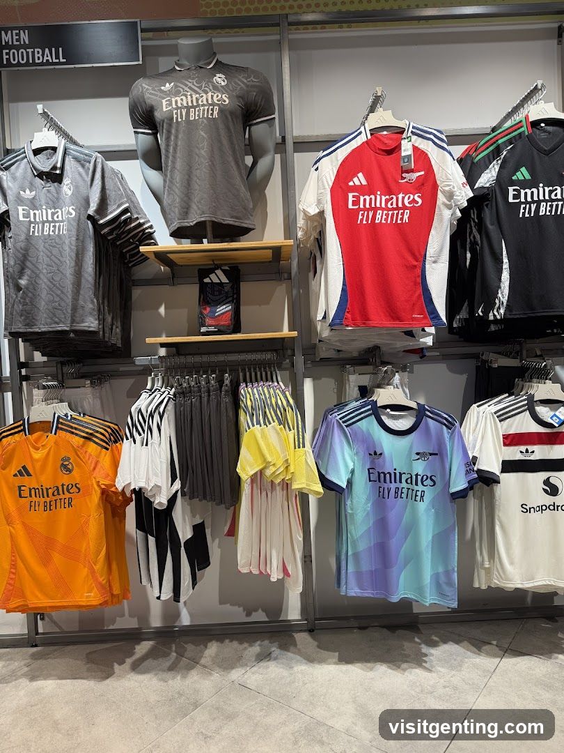 Football merchandise display