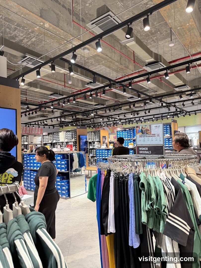 Interior of apparel store