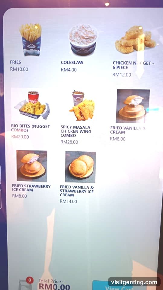 Food Menu Display
