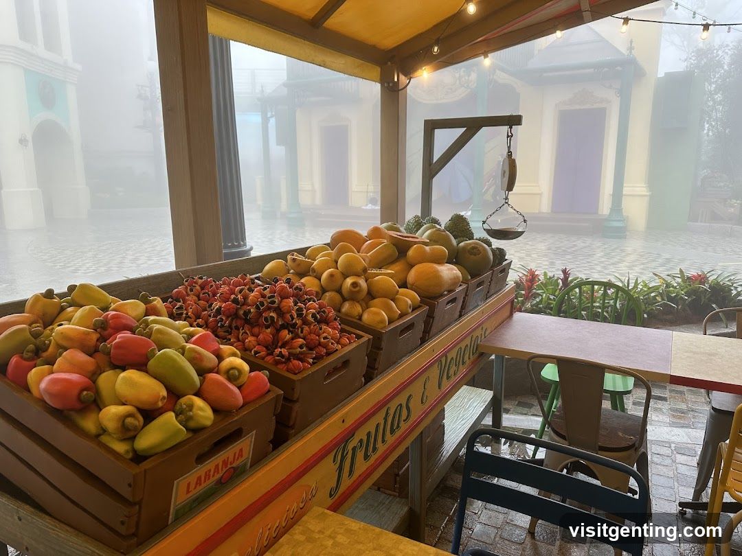 Fruit Stand in Foggy Outdoor Setting