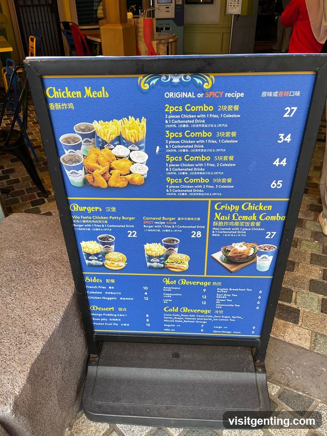 Chicken Meals Menu Board
