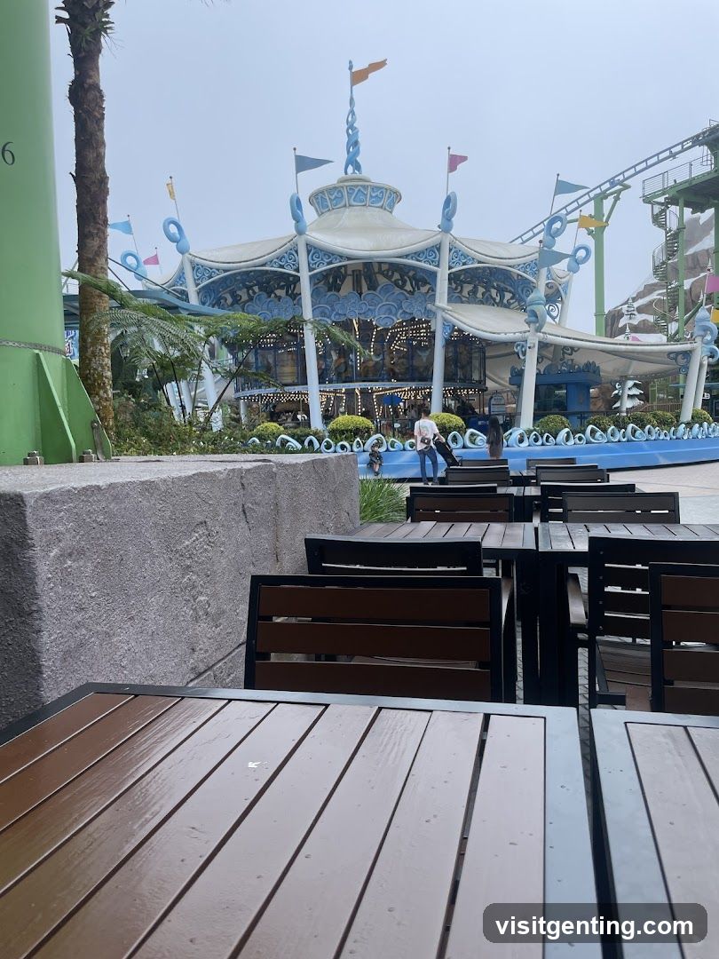 Amusement Park Outdoor Seating Area
