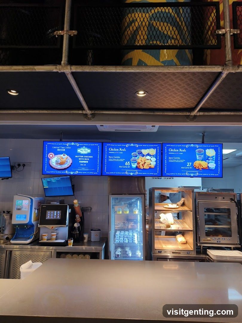 Restaurant interior counter area