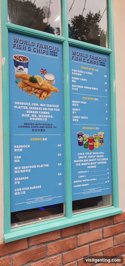 World Famous Fish & Chips Menu