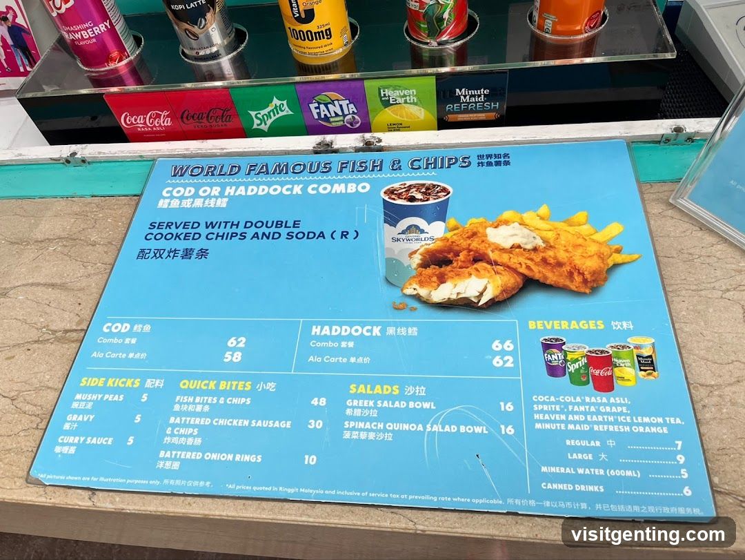 World Famous Fish & Chips Menu
