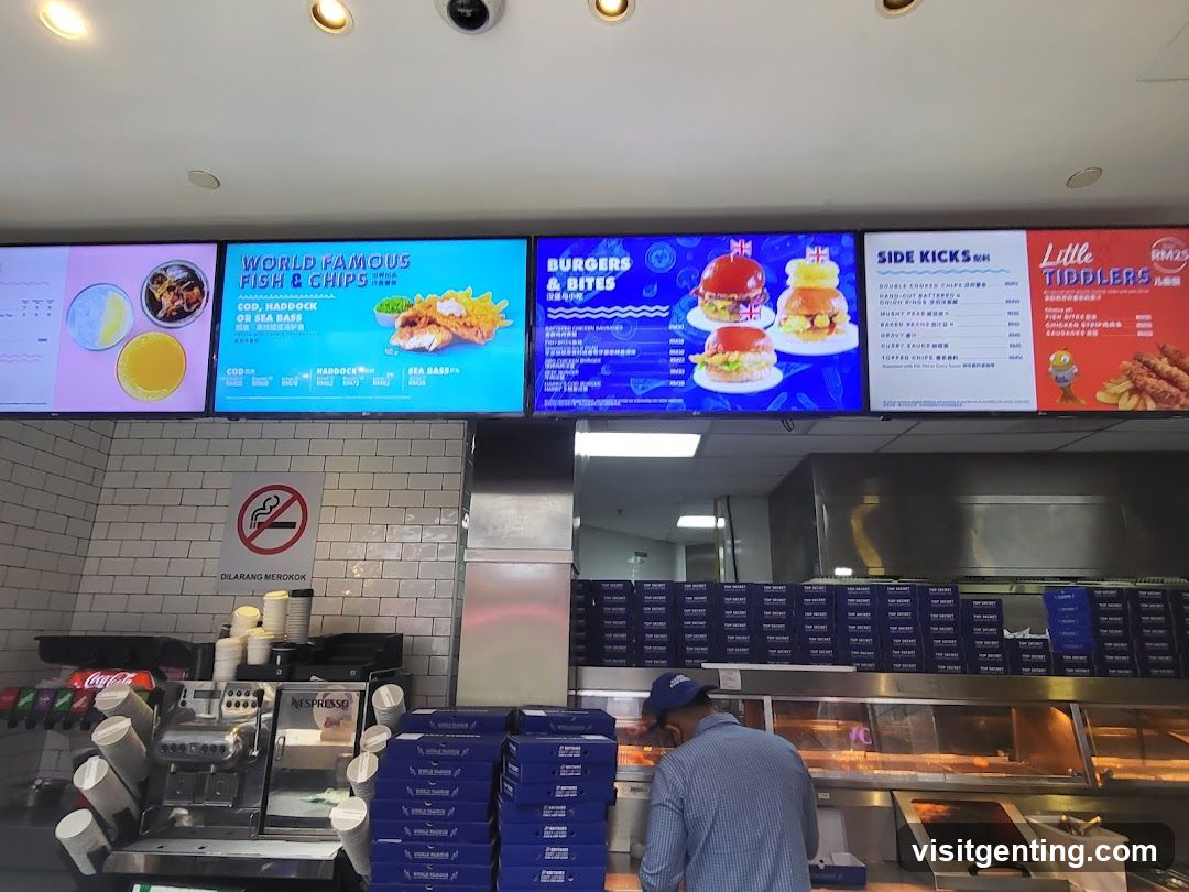 Restaurant interior counter area
