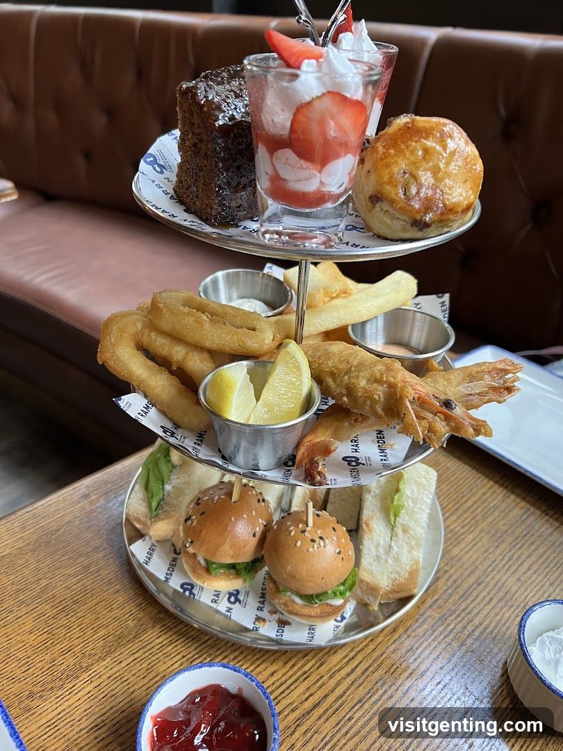 Three-tiered food display