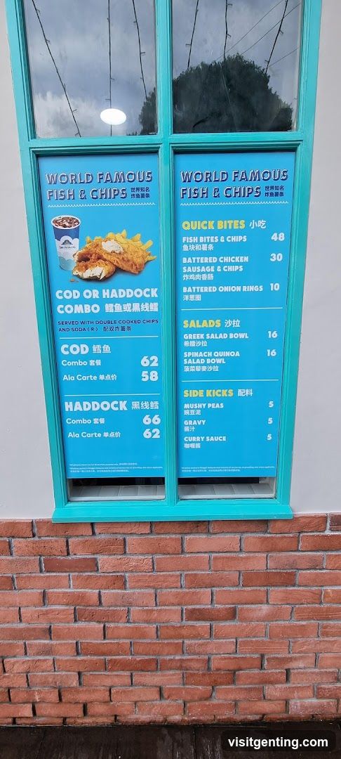 World Famous Fish & Chips Menu