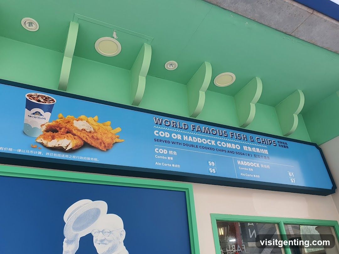 World Famous Fish & Chips Menu Board