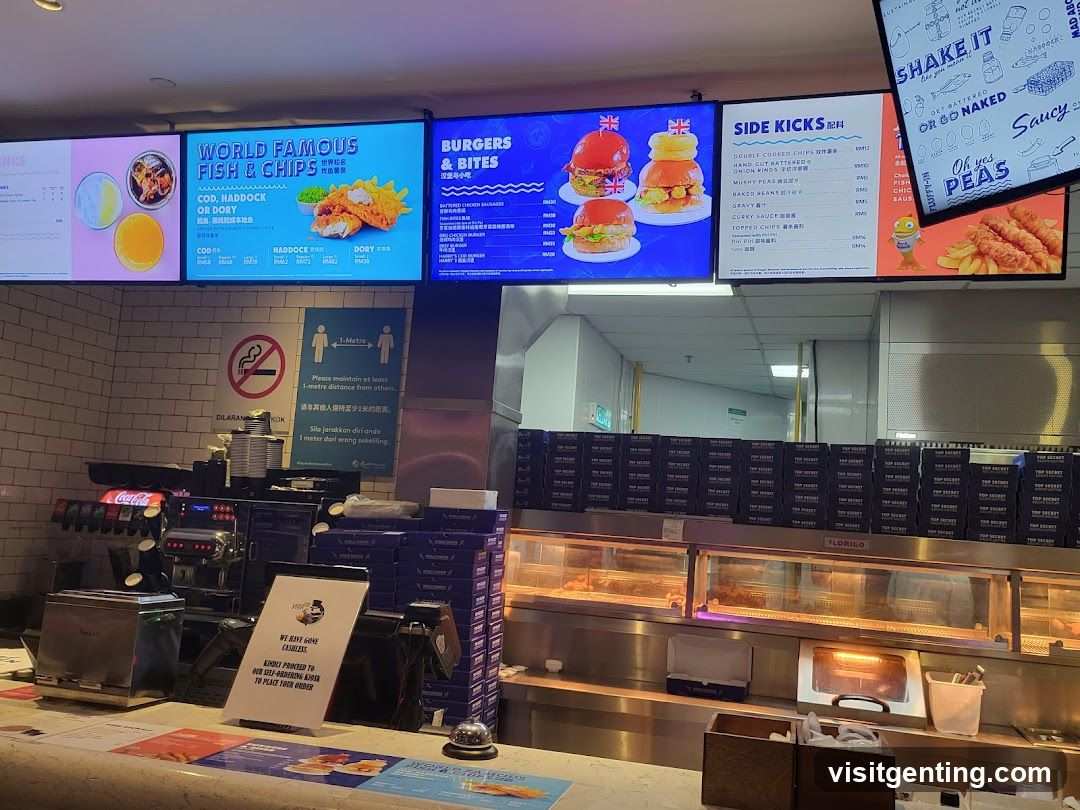Restaurant interior counter area