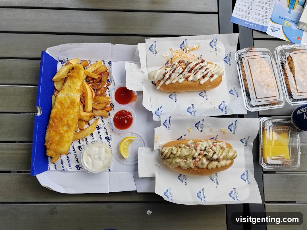 Food and Printed Materials on Table