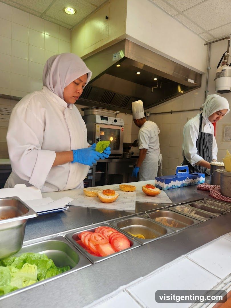 Kitchen Staff Preparing Food