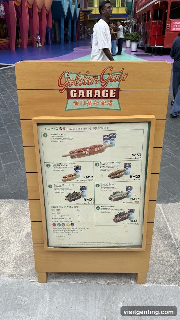 Golden Gate Garage Menu Stand