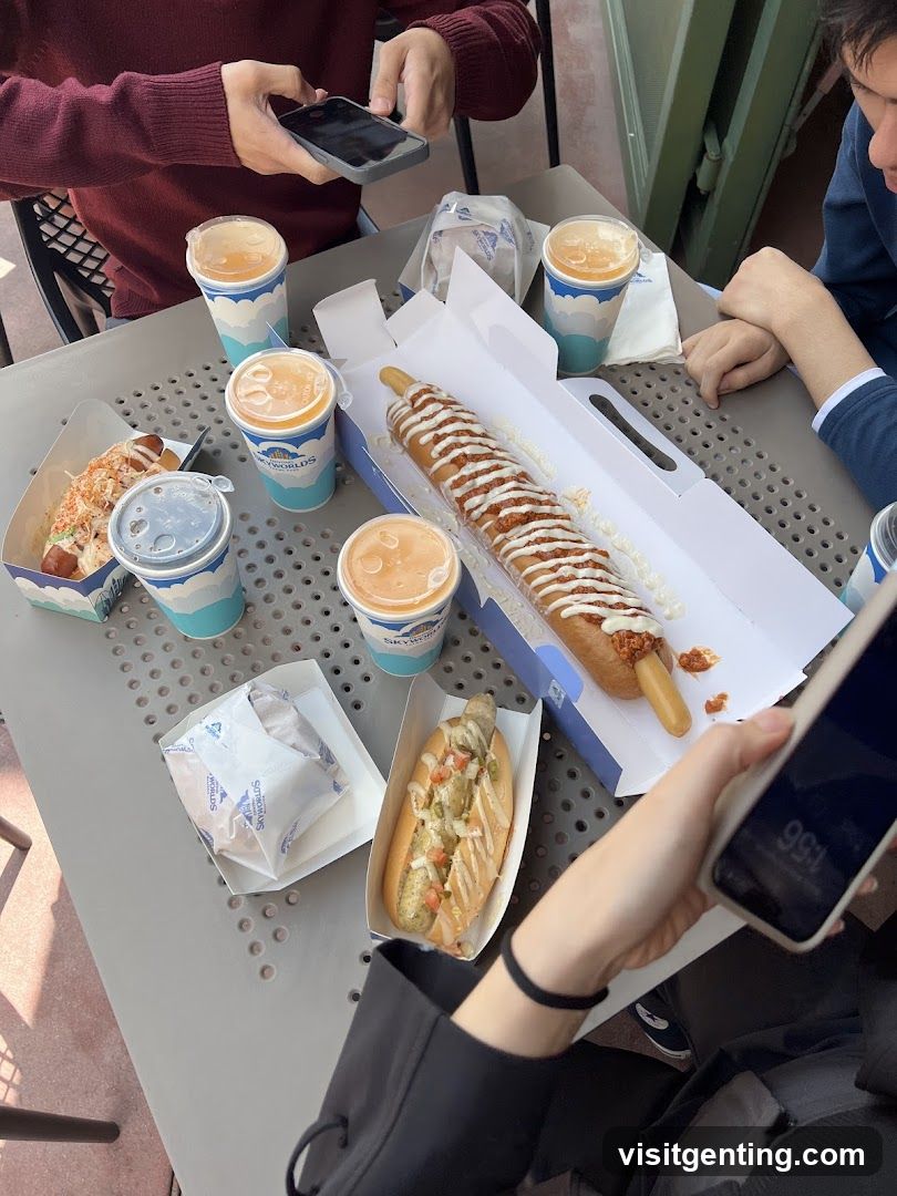 Group dining at outdoor table