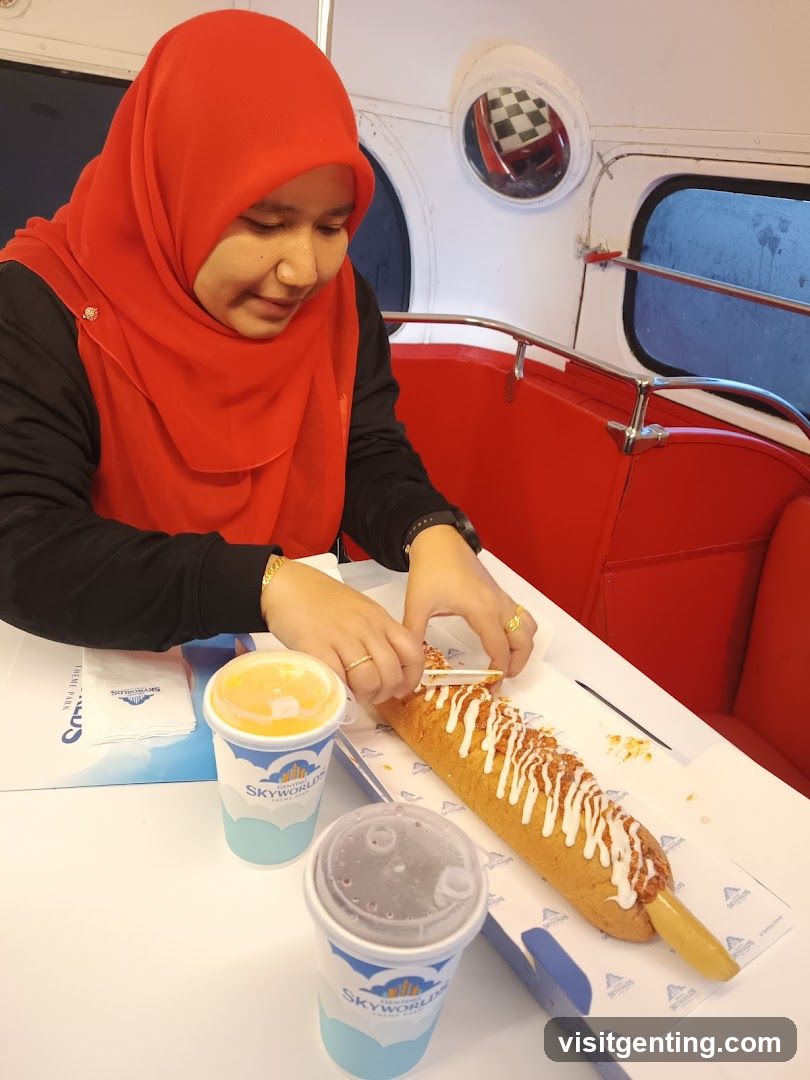 Woman eating food inside a vehicle