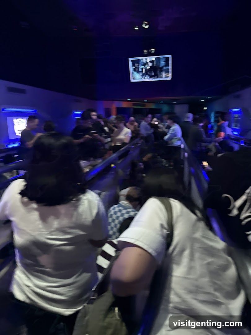 Indoor crowd scene