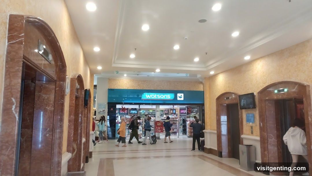 Interior hallway of shopping complex