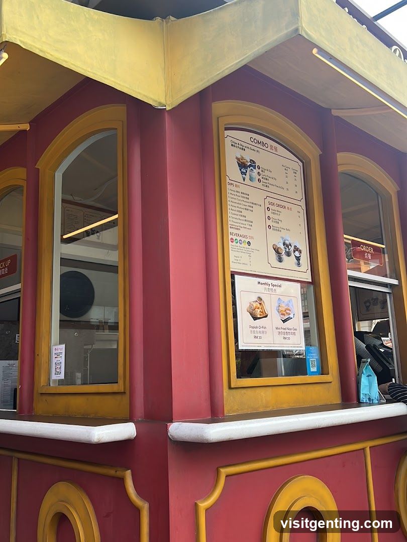 Red and yellow storefront with arched windows