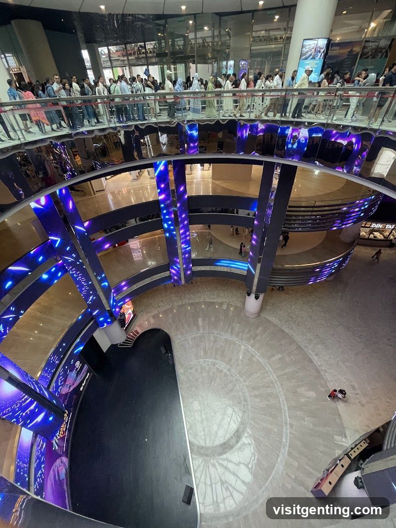 Interior View of Multi-Level Mall