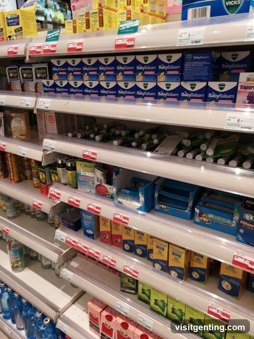 Pharmacy aisle interior