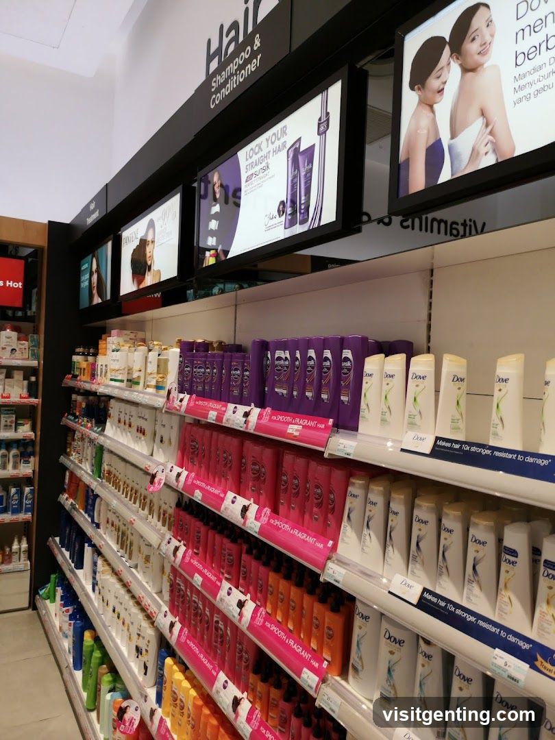 Hair Care Section in Retail Store