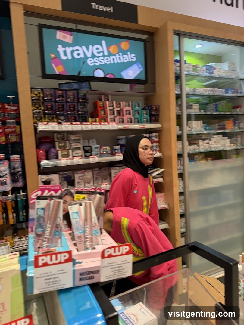 Travel Essentials Section in Retail Store