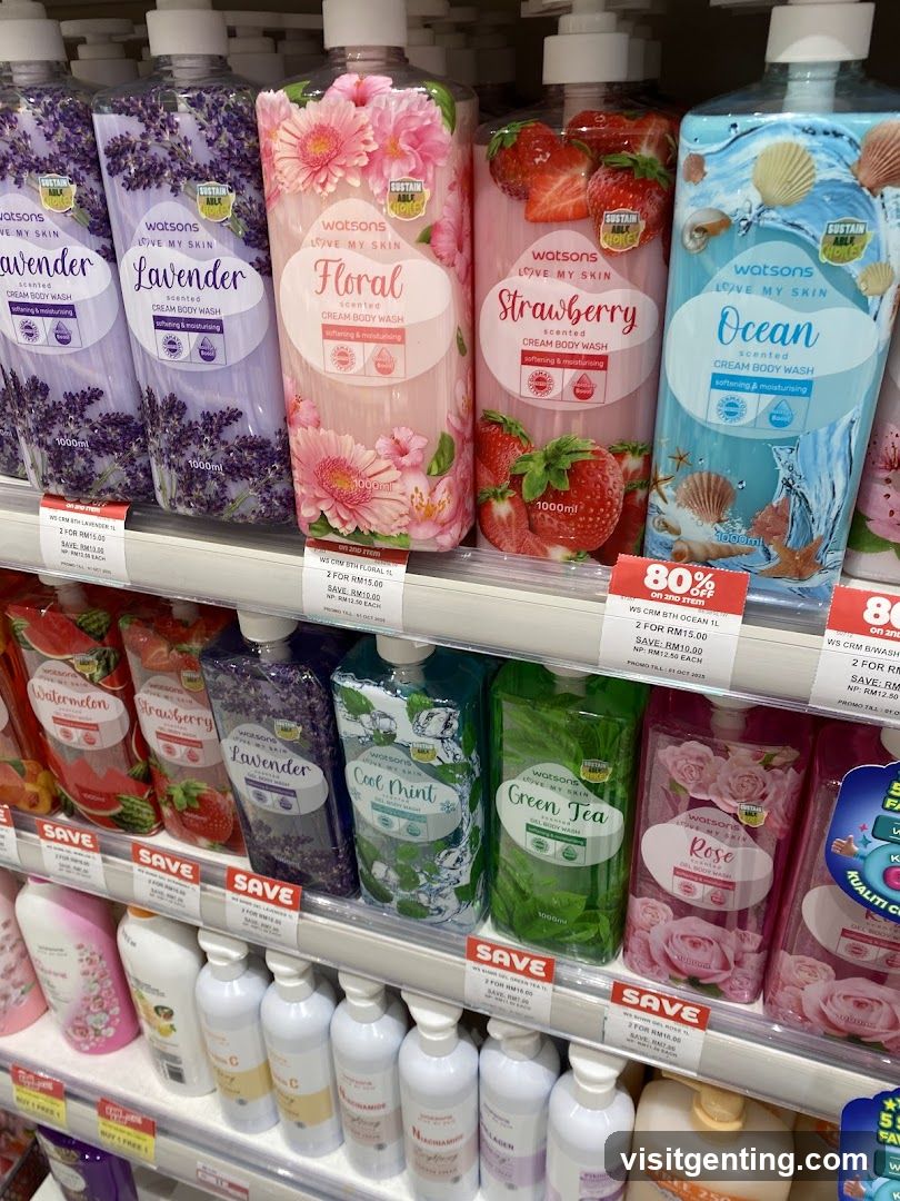 Watsons Body Wash Display