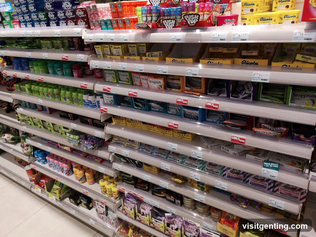 Supermarket candy aisle