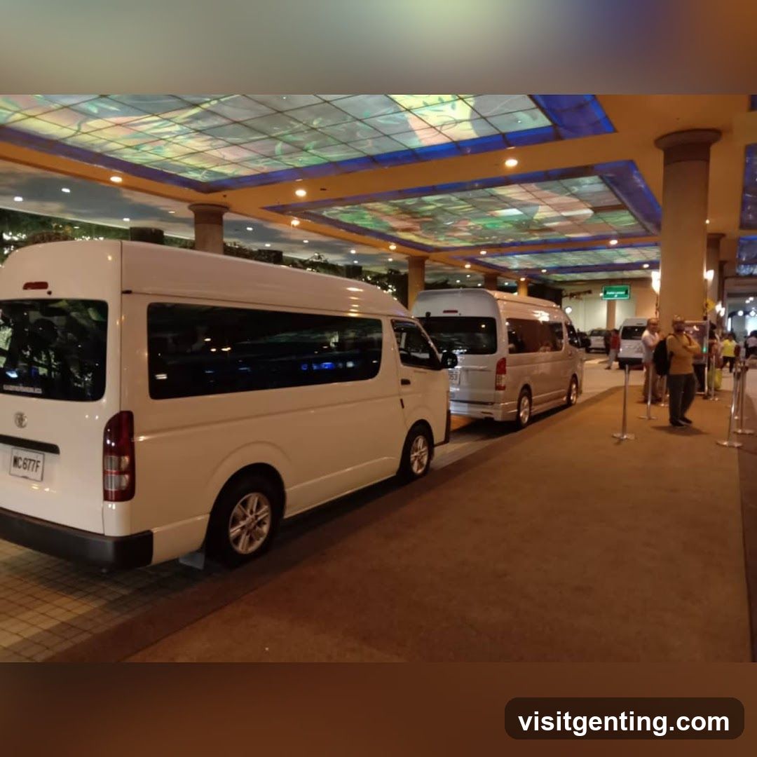 Van parking area under illuminated ceiling
