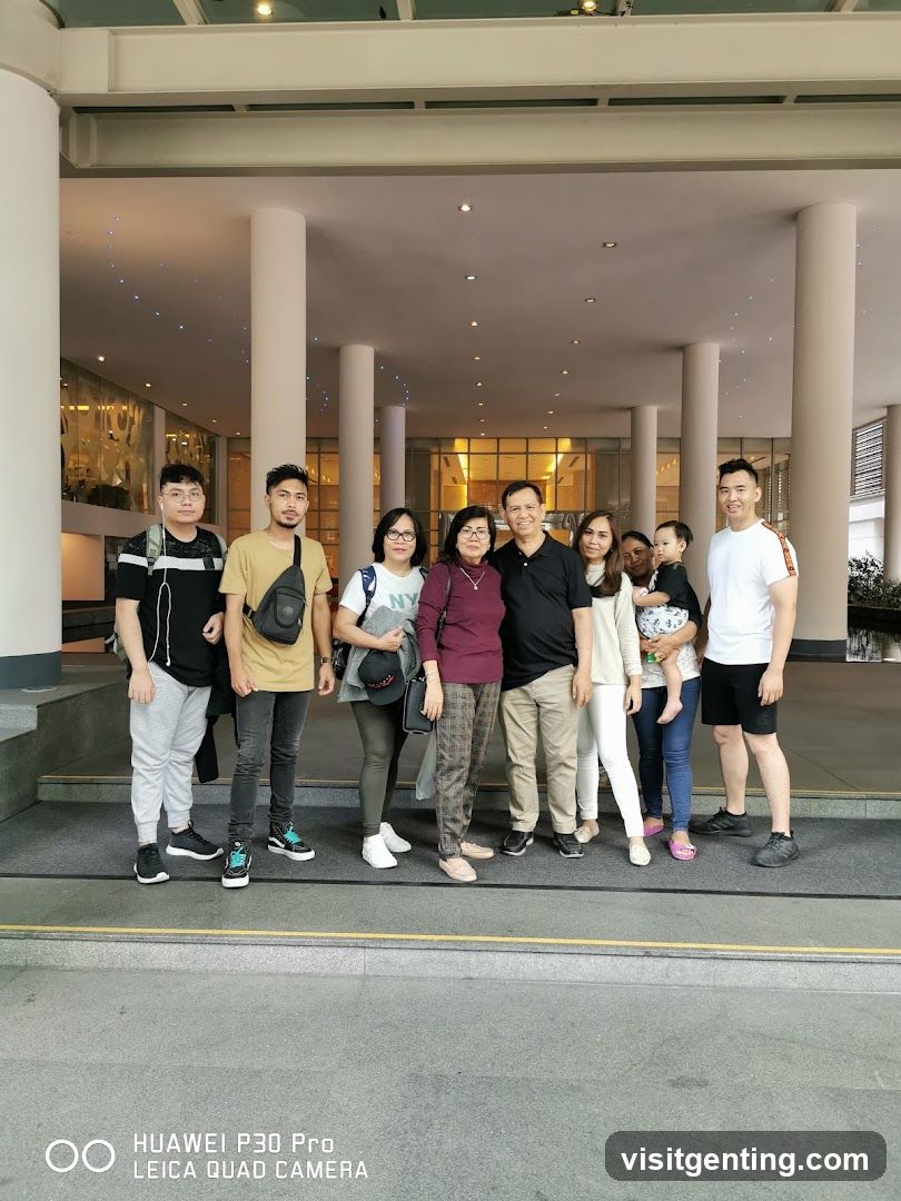 Group photo at building entrance