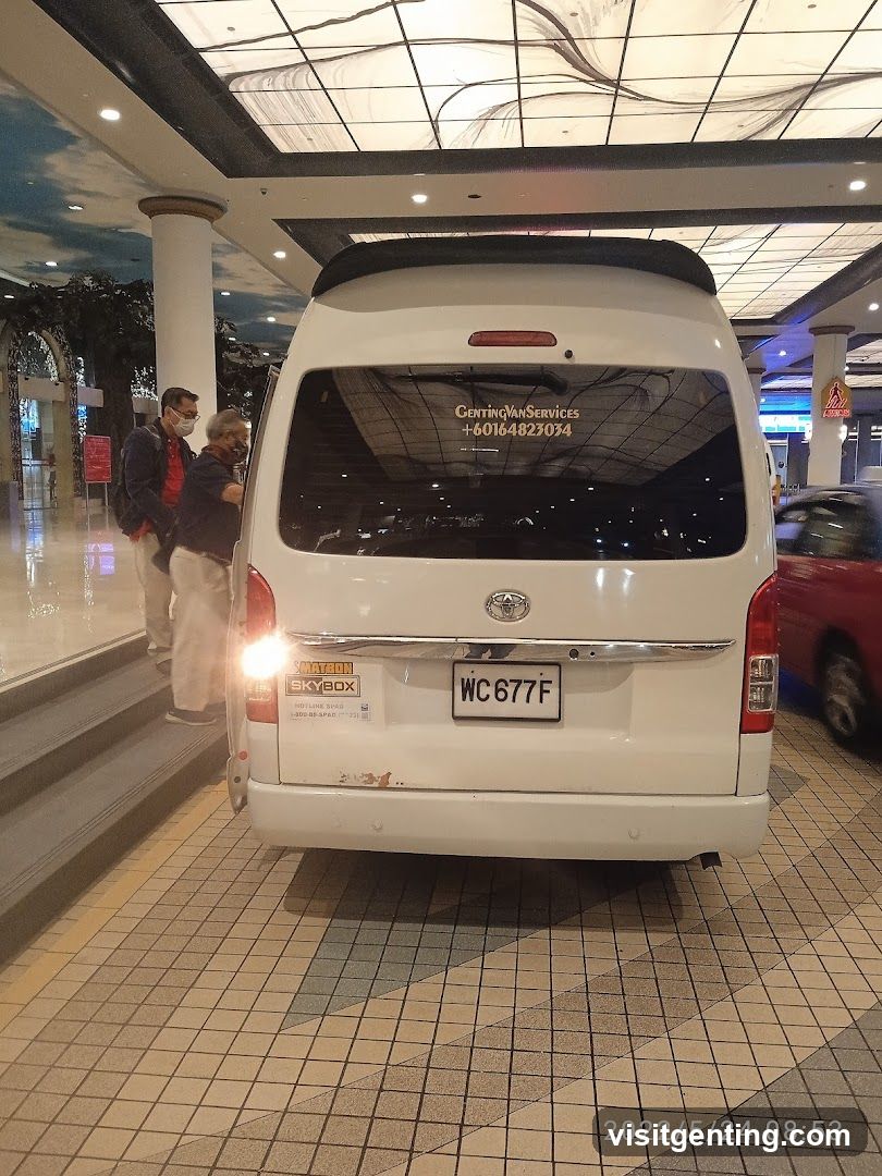 Interior van drop-off area