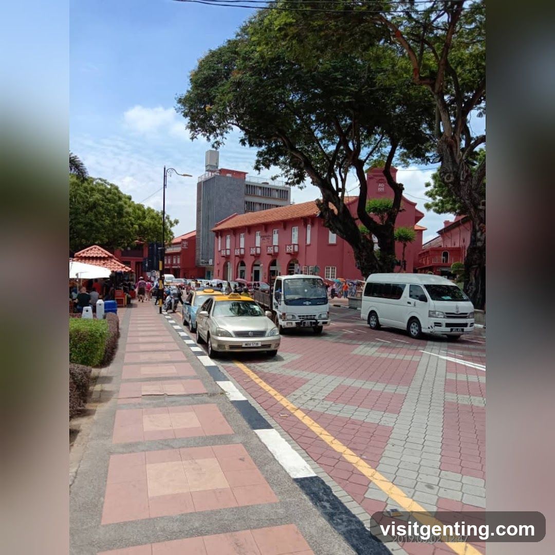 Street Scene with Red Building