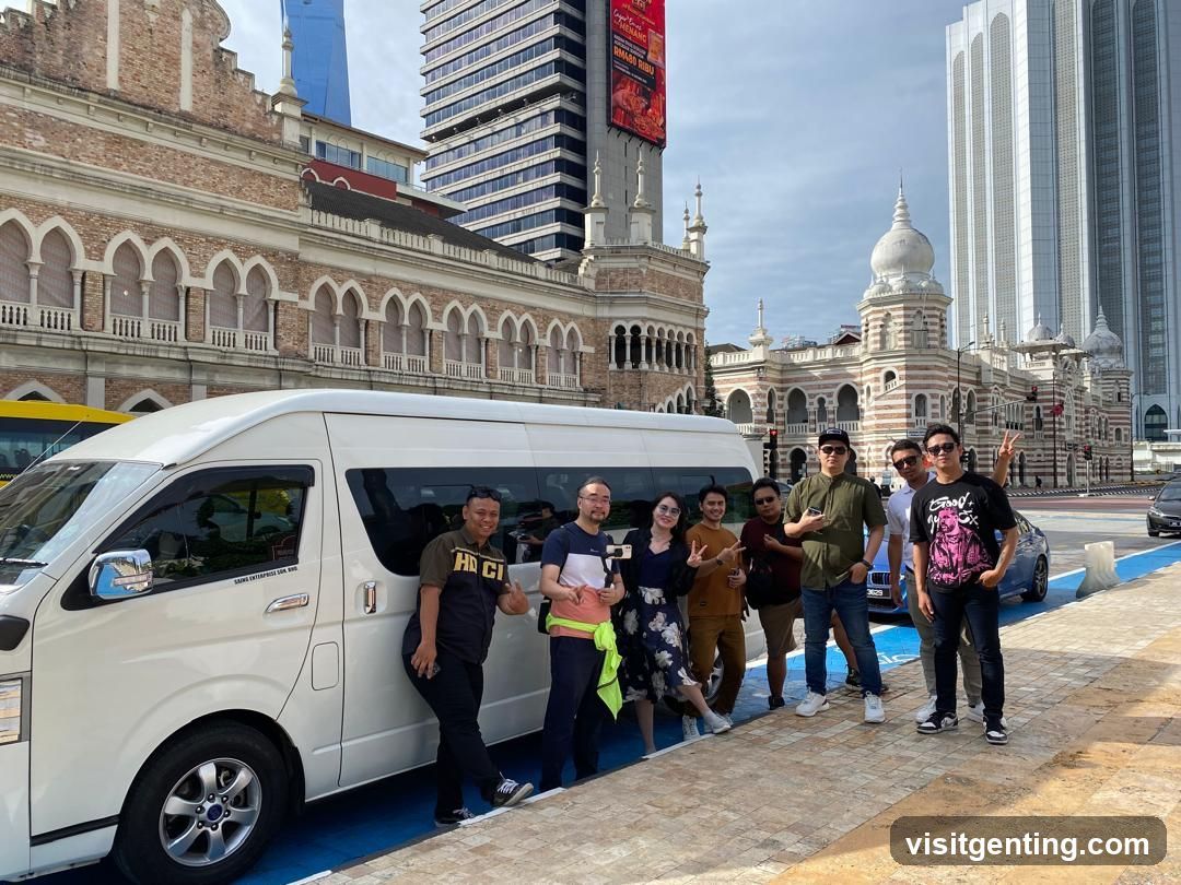 Group photo in city center