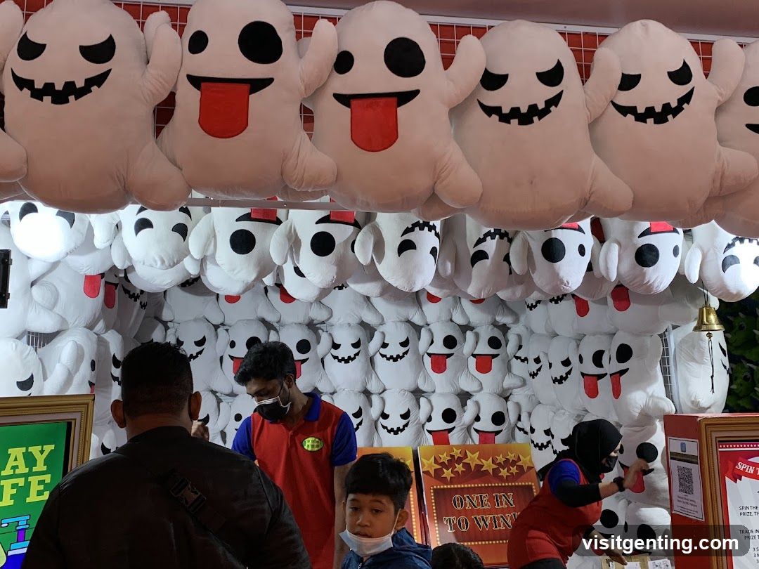Ghost-themed game booth interior