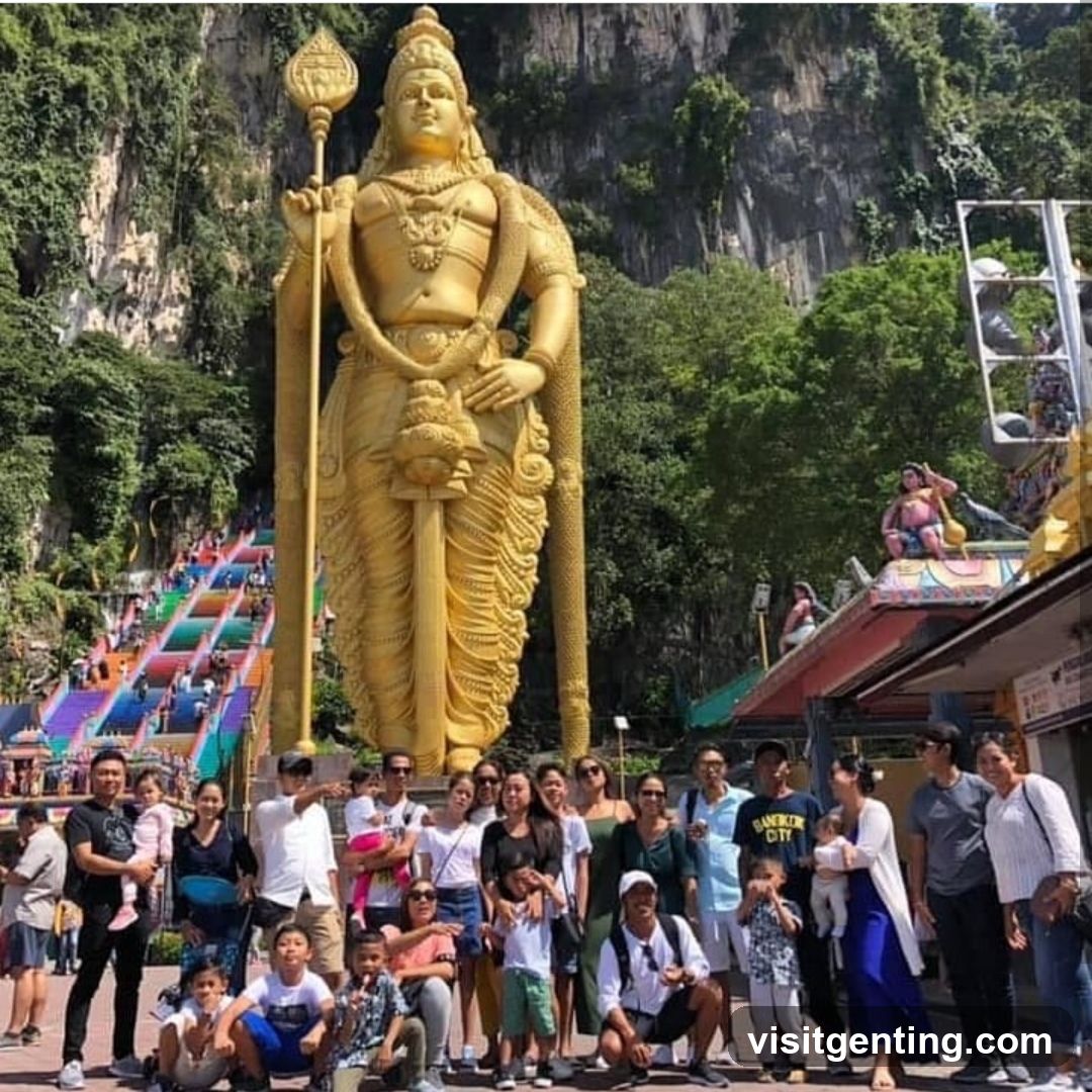 Group photo at a temple complex