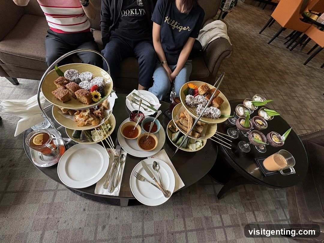 Group enjoying afternoon tea set