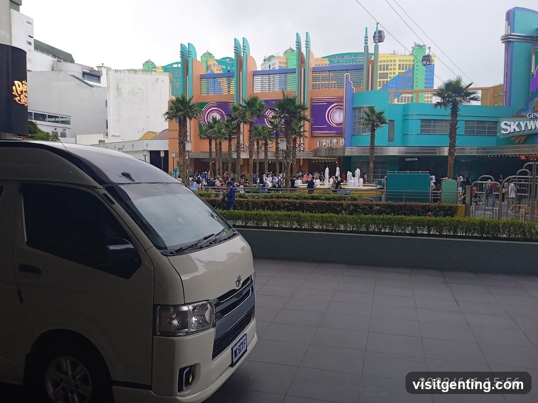 Outdoor view of entertainment complex entrance