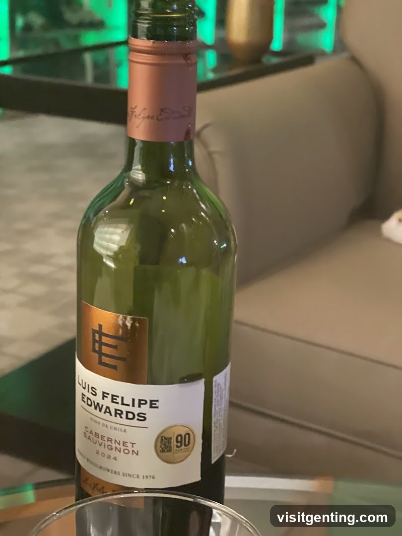 Wine Bottle on Table
